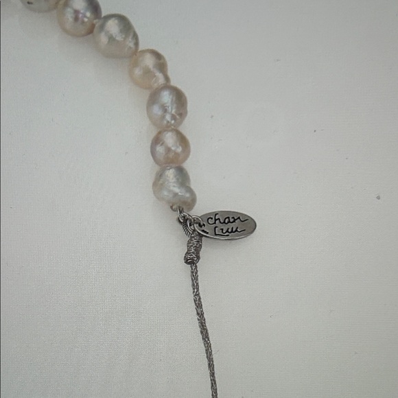 Chan Luu Pearl Necklace with Silver Tassels - Picture 4 of 10